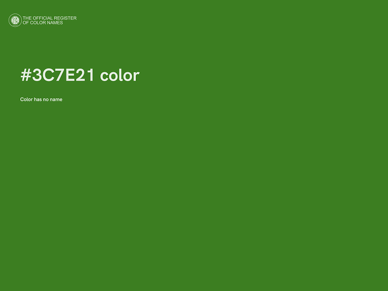 #3C7E21 color image