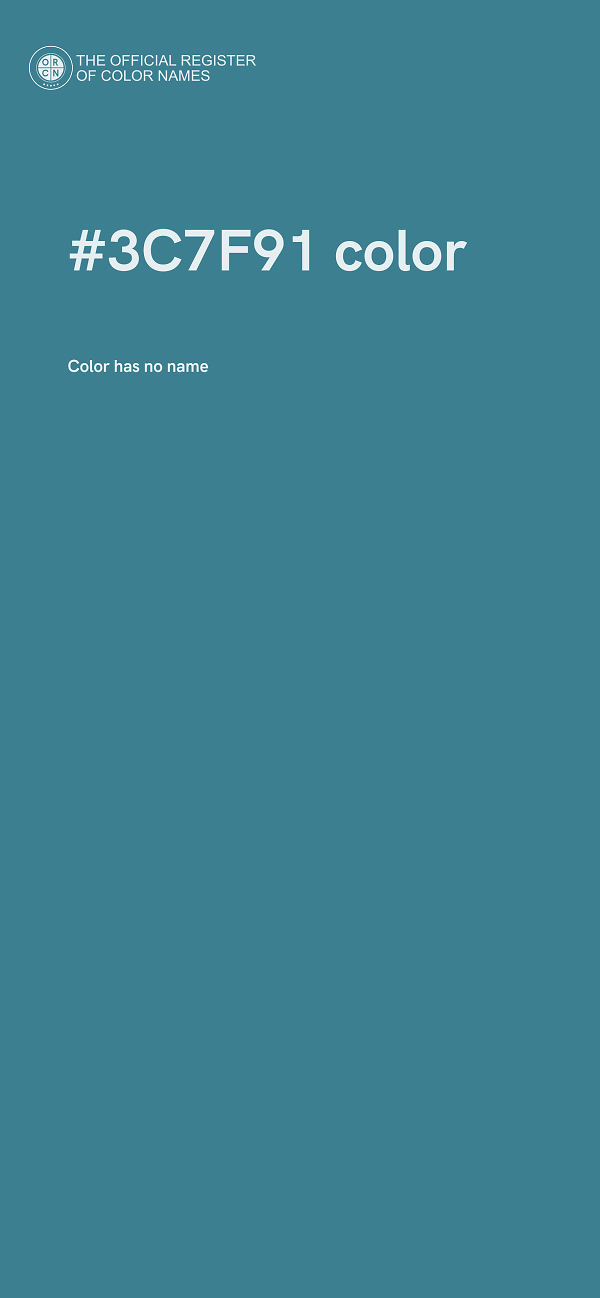 #3C7F91 color image