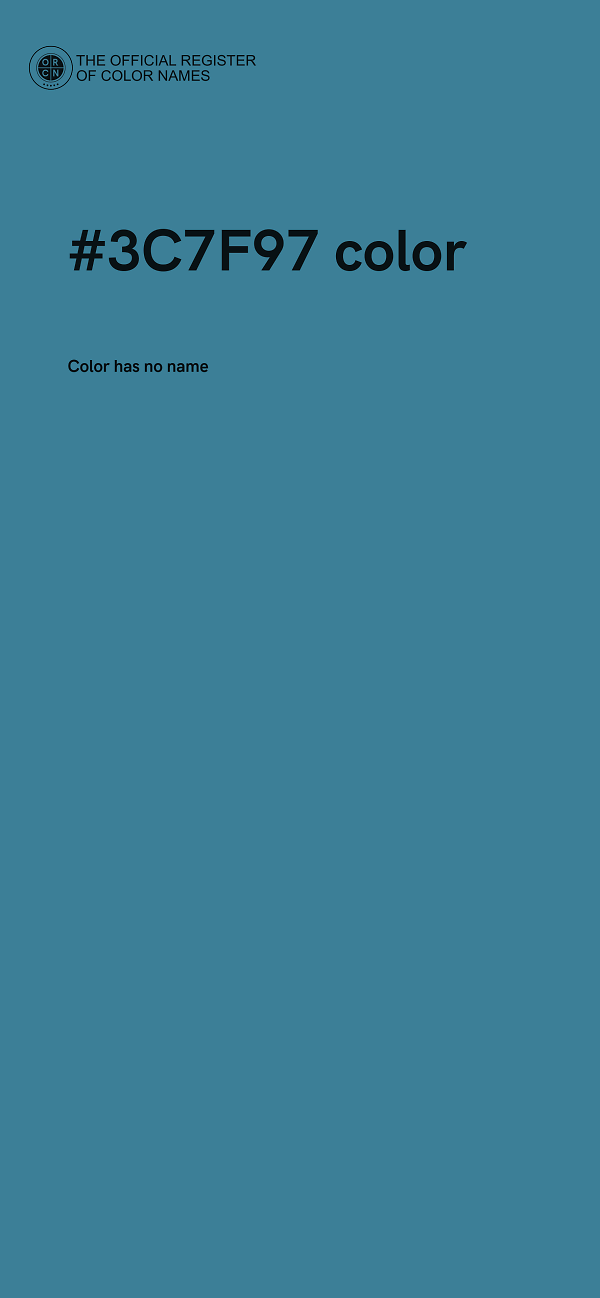#3C7F97 color image