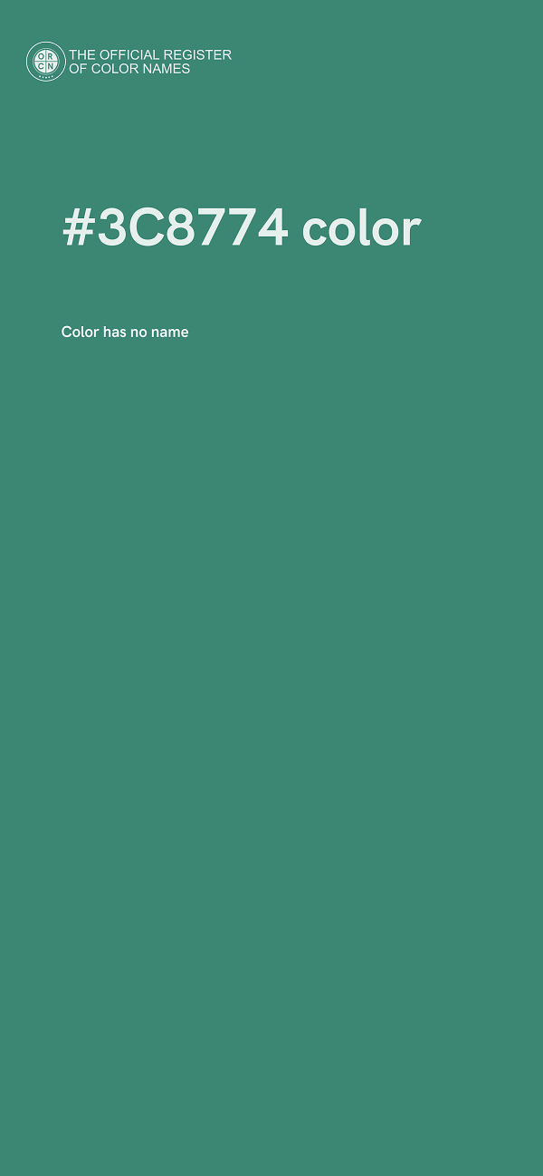 #3C8774 color image