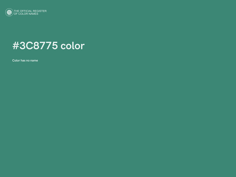 #3C8775 color image