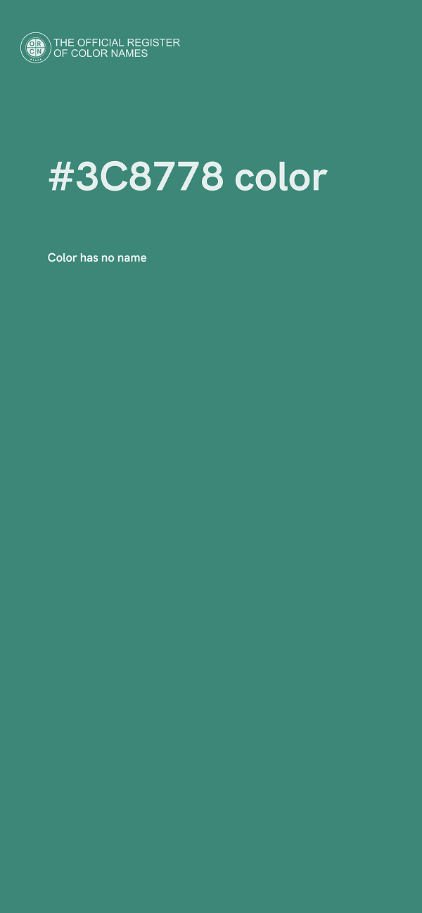 #3C8778 color image