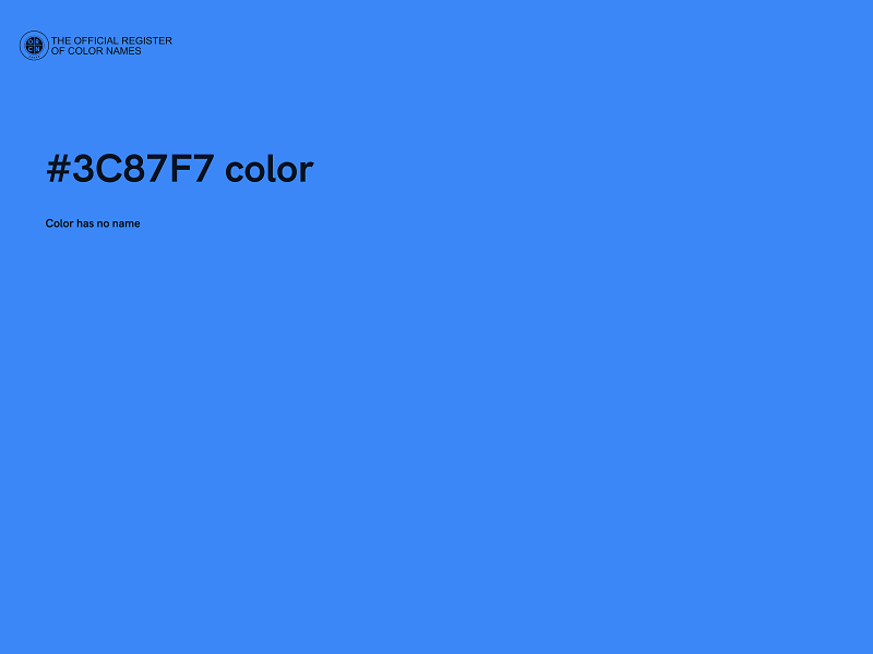 #3C87F7 color image