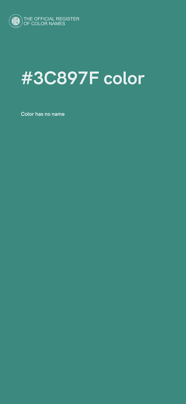 #3C897F color image