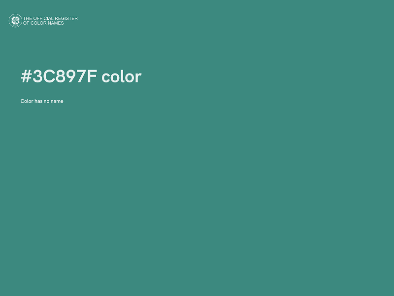 #3C897F color image