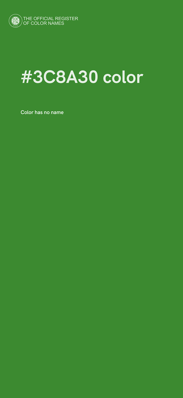 #3C8A30 color image
