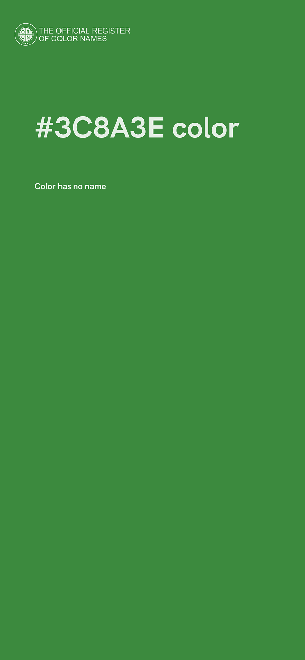 #3C8A3E color image