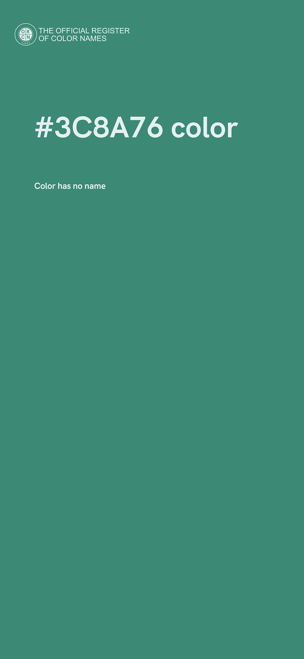 #3C8A76 color image