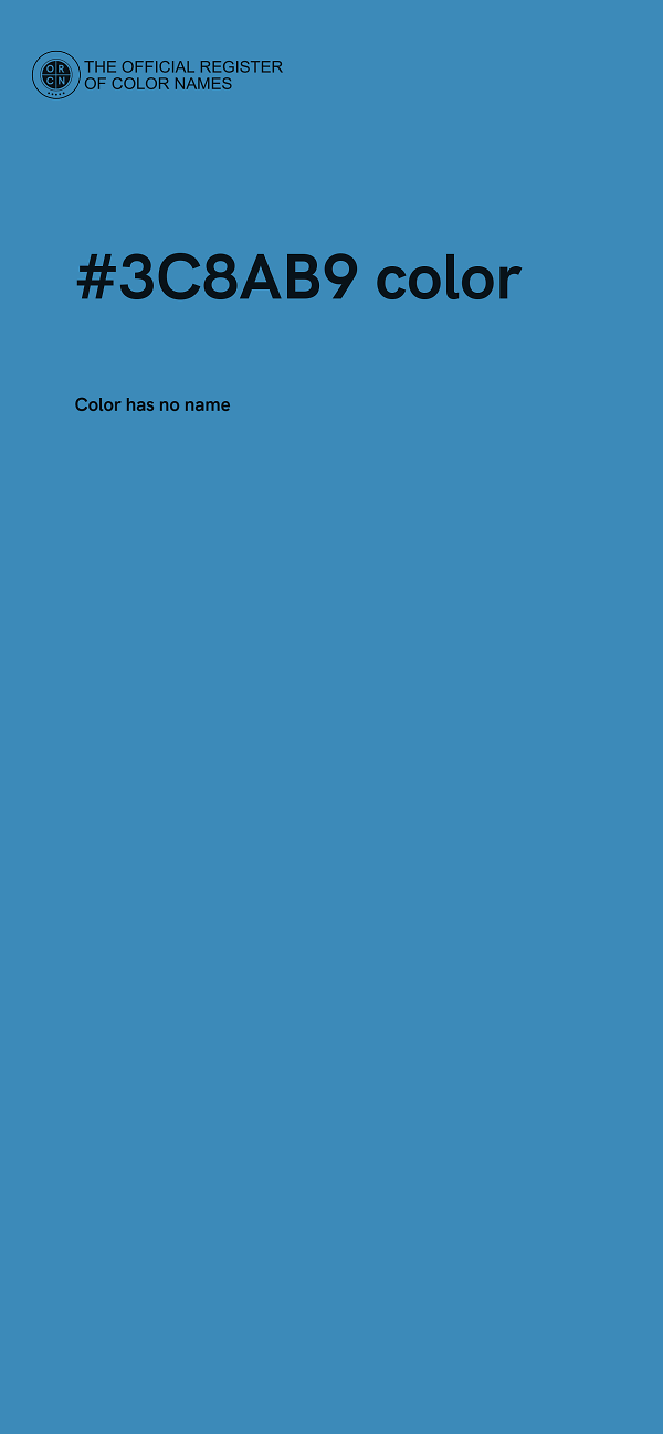 #3C8AB9 color image