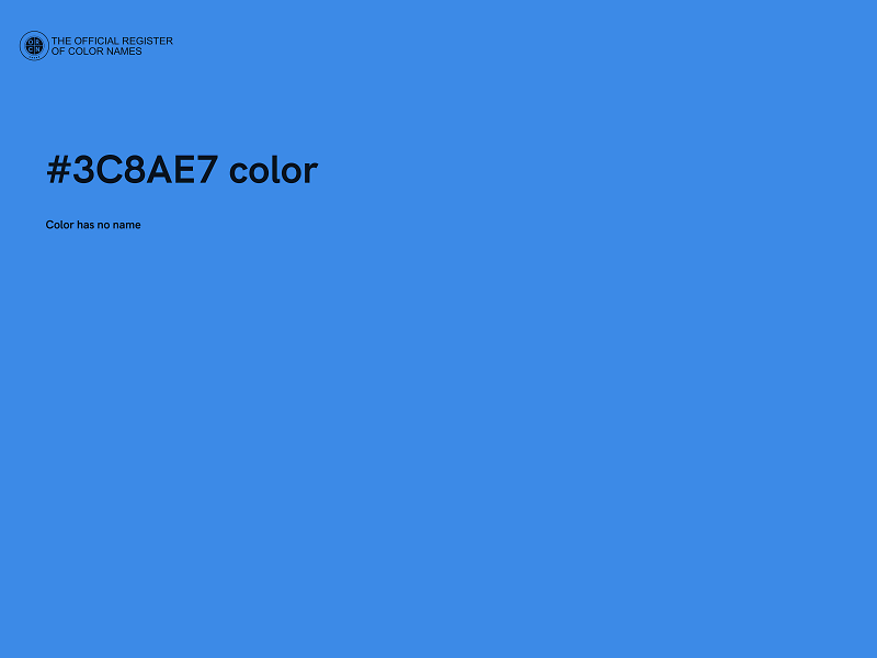 #3C8AE7 color image