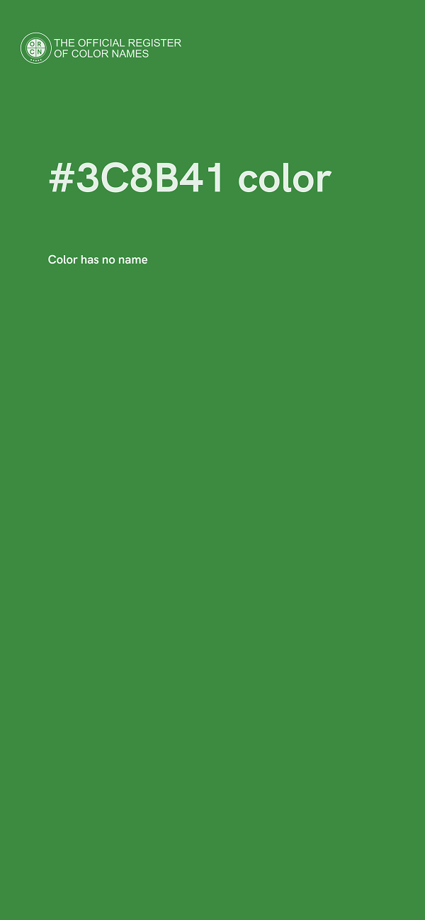 #3C8B41 color image