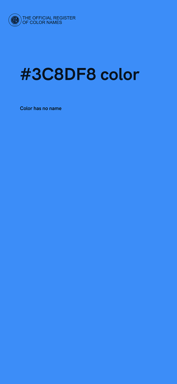 #3C8DF8 color image