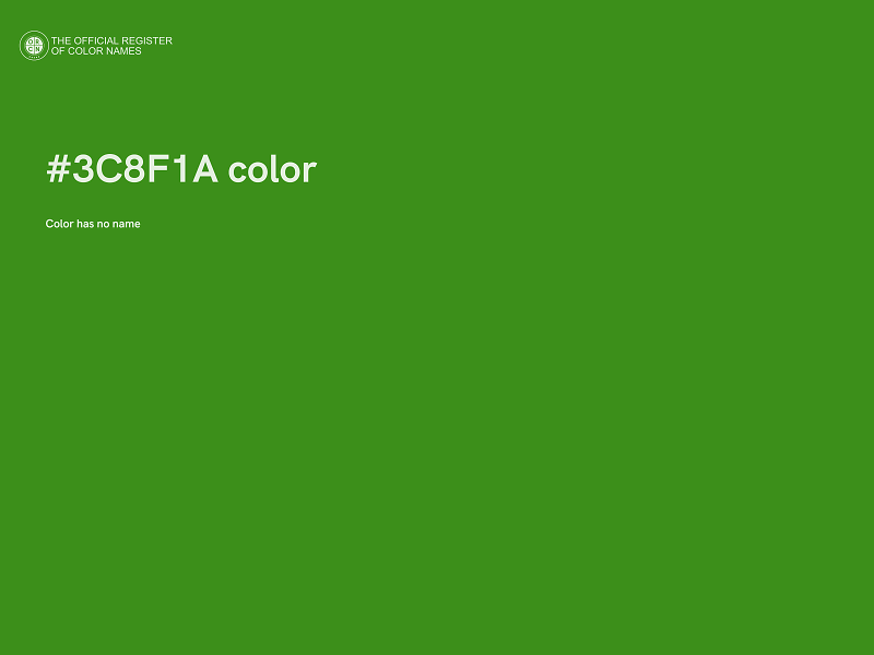 #3C8F1A color image