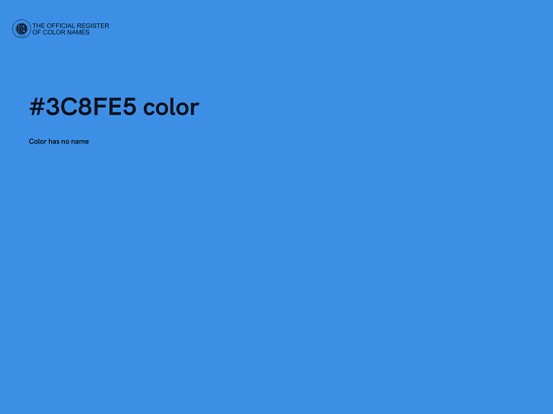#3C8FE5 color image