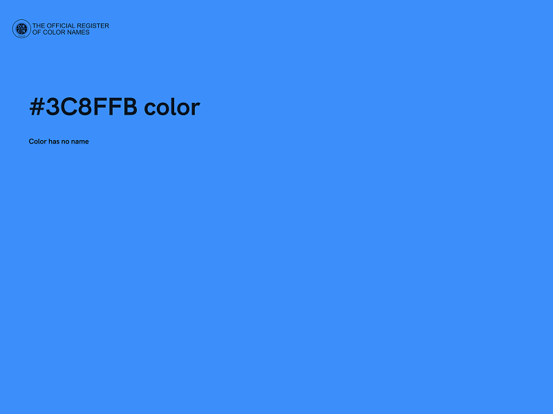 #3C8FFB color image