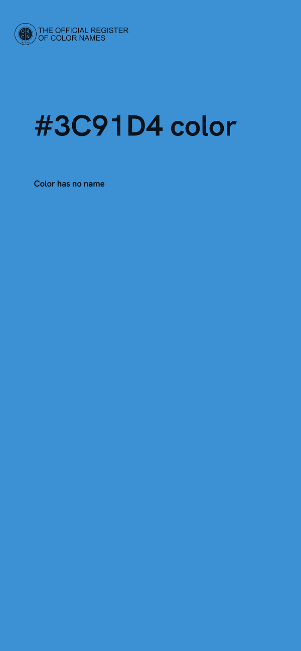 #3C91D4 color image