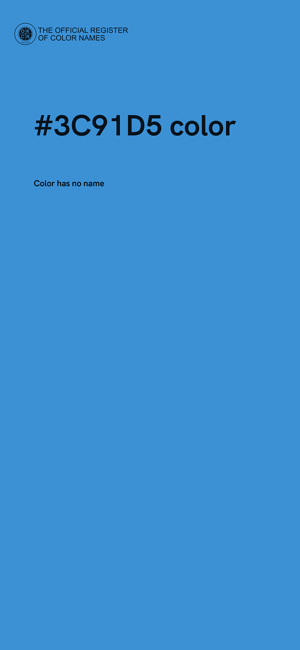 #3C91D5 color image
