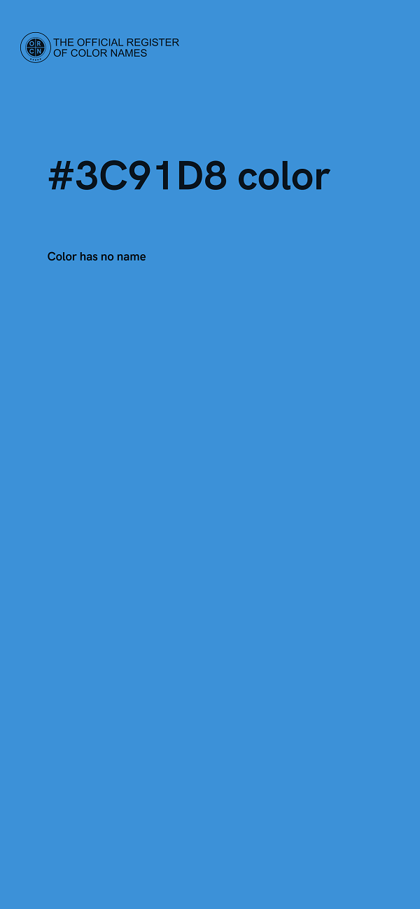#3C91D8 color image