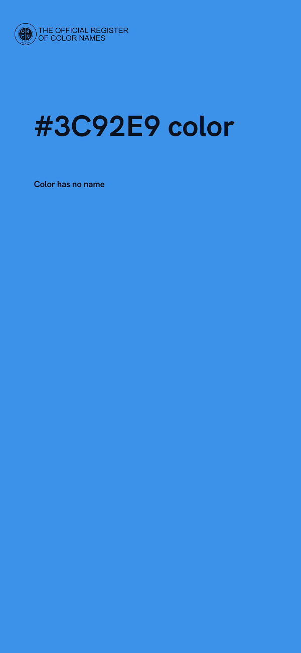 #3C92E9 color image