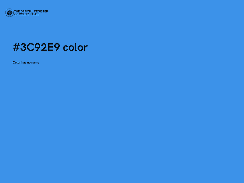 #3C92E9 color image
