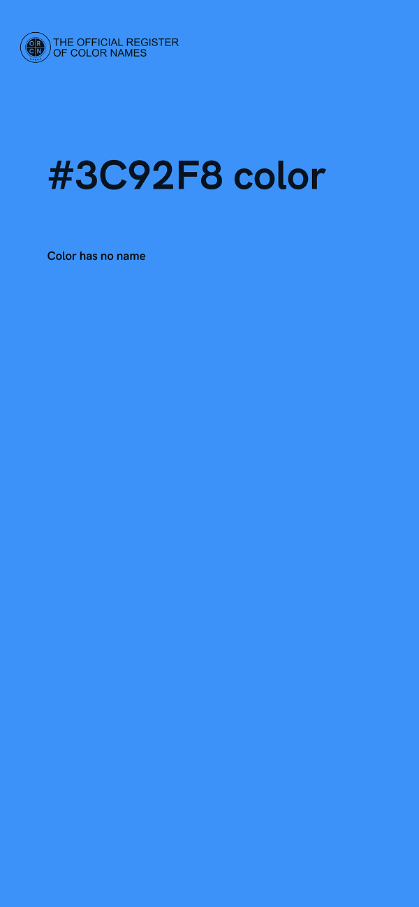 #3C92F8 color image