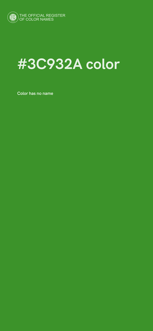 #3C932A color image
