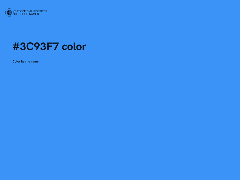 #3C93F7 color image