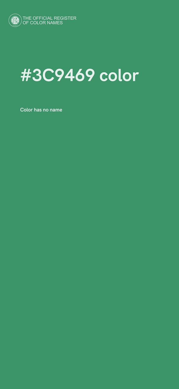 #3C9469 color image