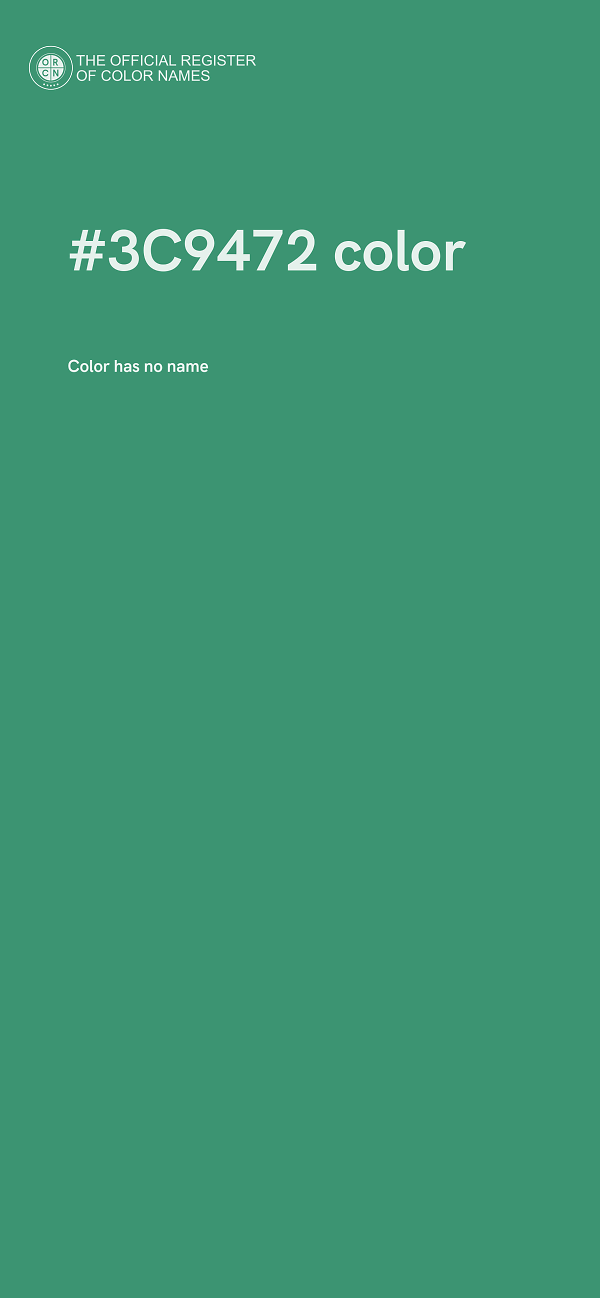 #3C9472 color image