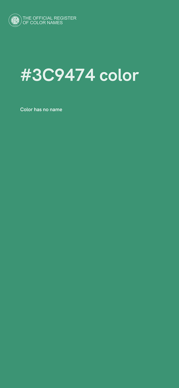 #3C9474 color image