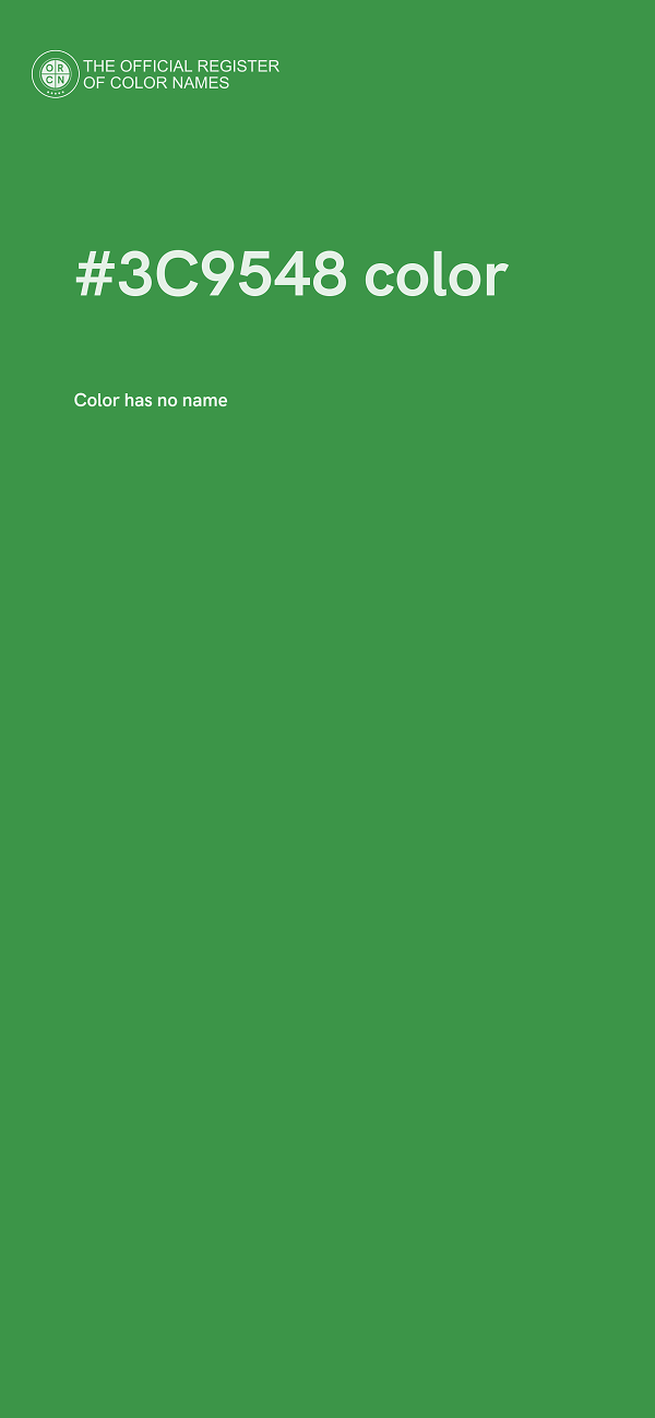 #3C9548 color image