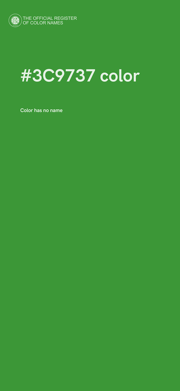 #3C9737 color image