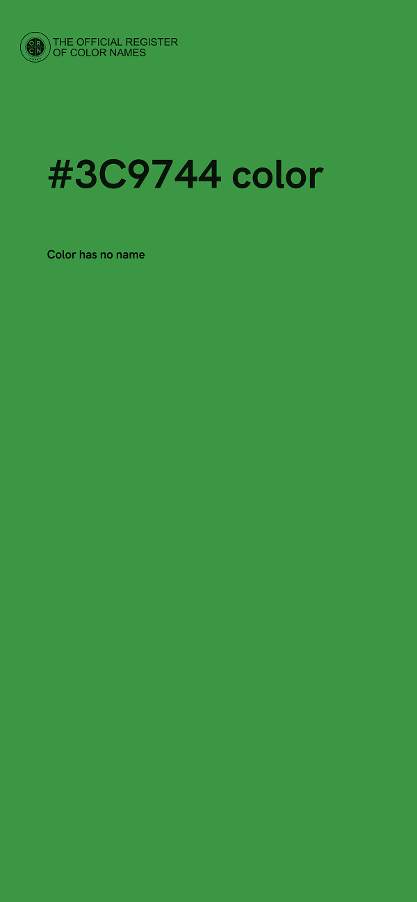 #3C9744 color image