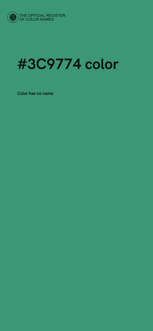 #3C9774 color image