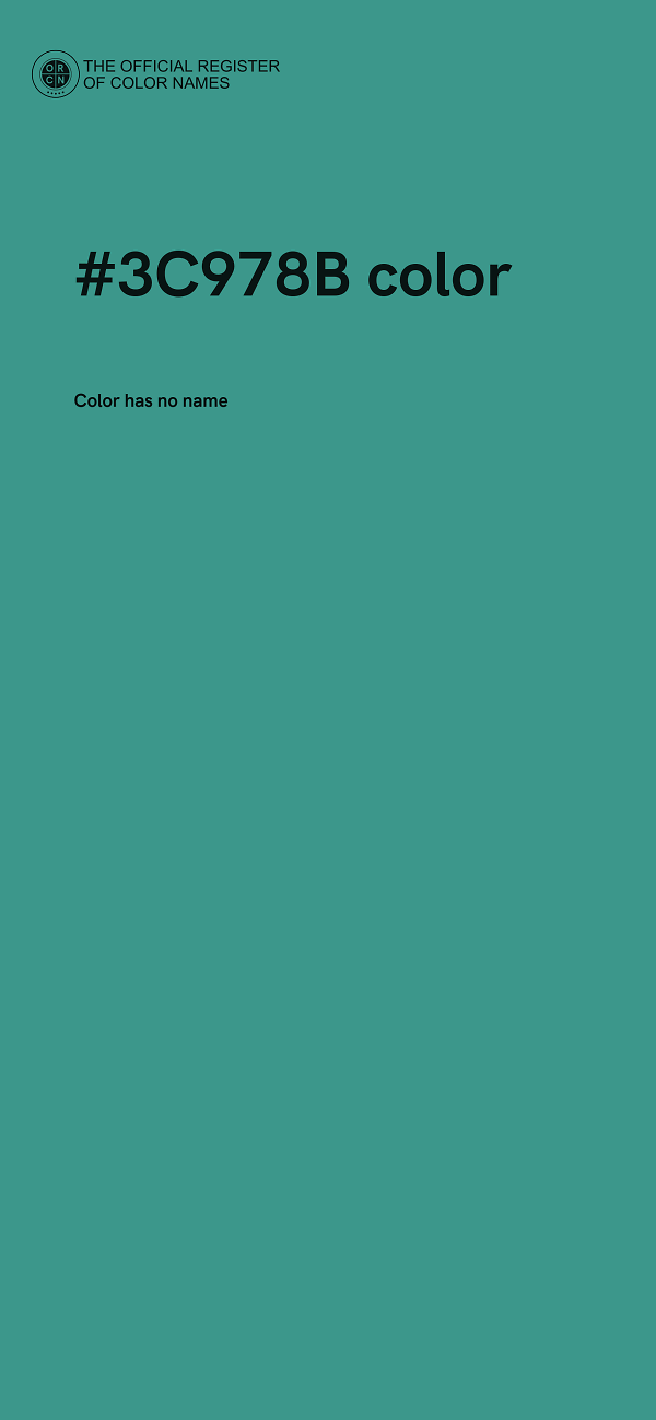 #3C978B color image