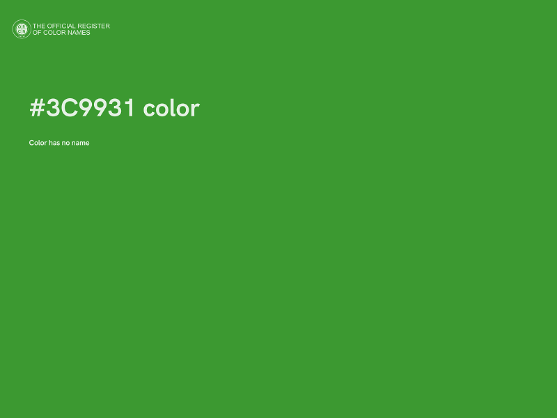 #3C9931 color image