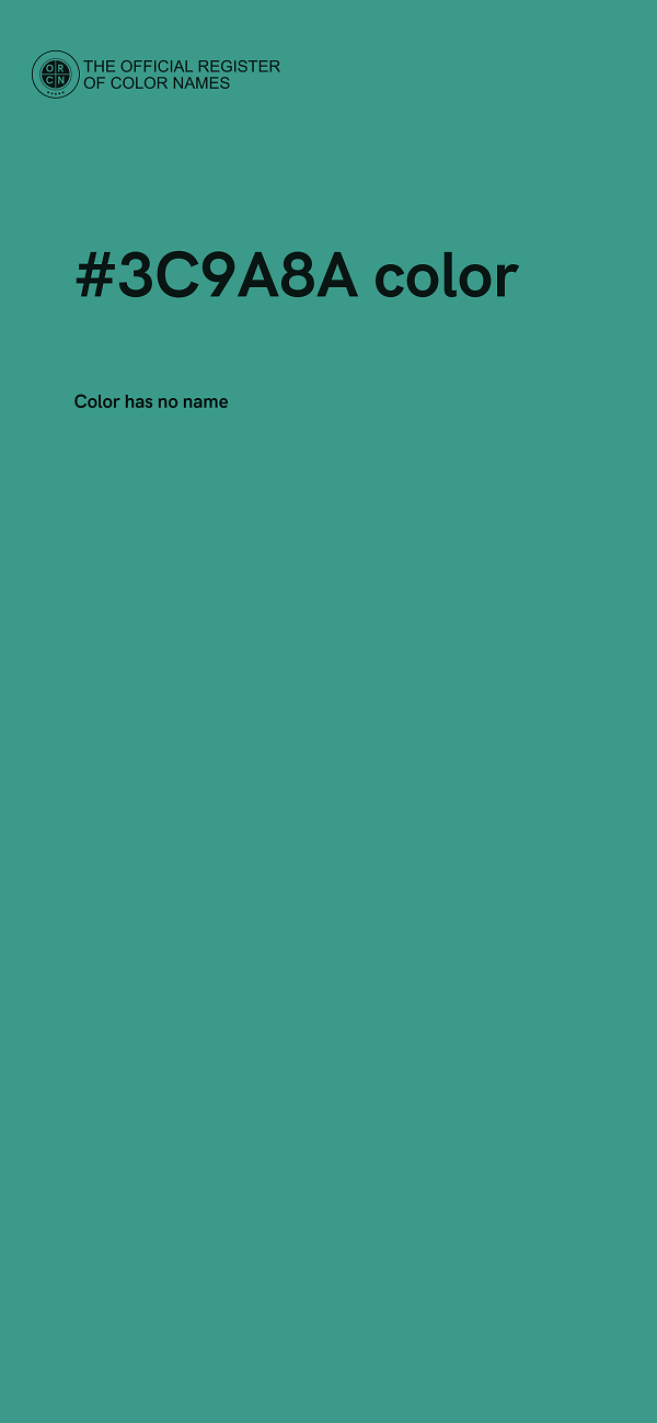#3C9A8A color image