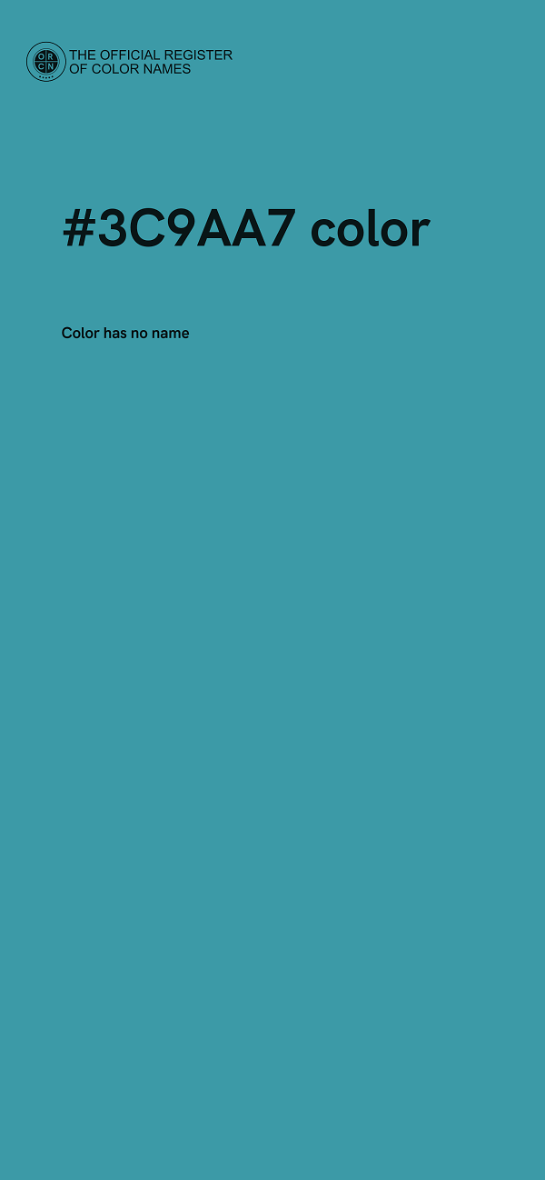 #3C9AA7 color image