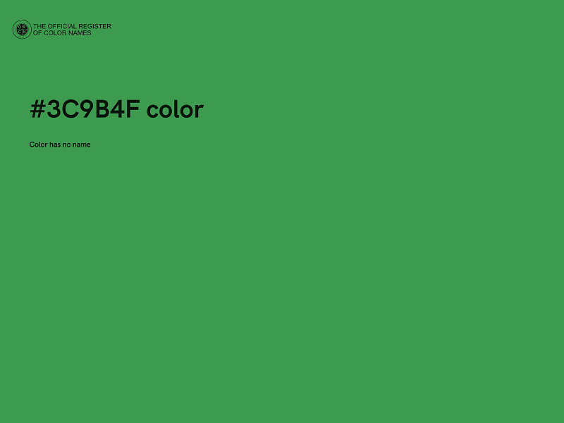 #3C9B4F color image