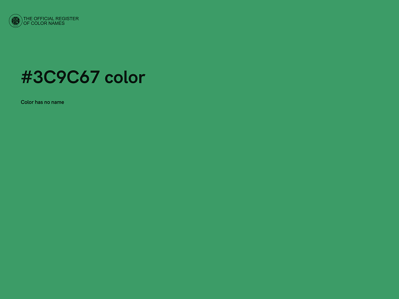 #3C9C67 color image