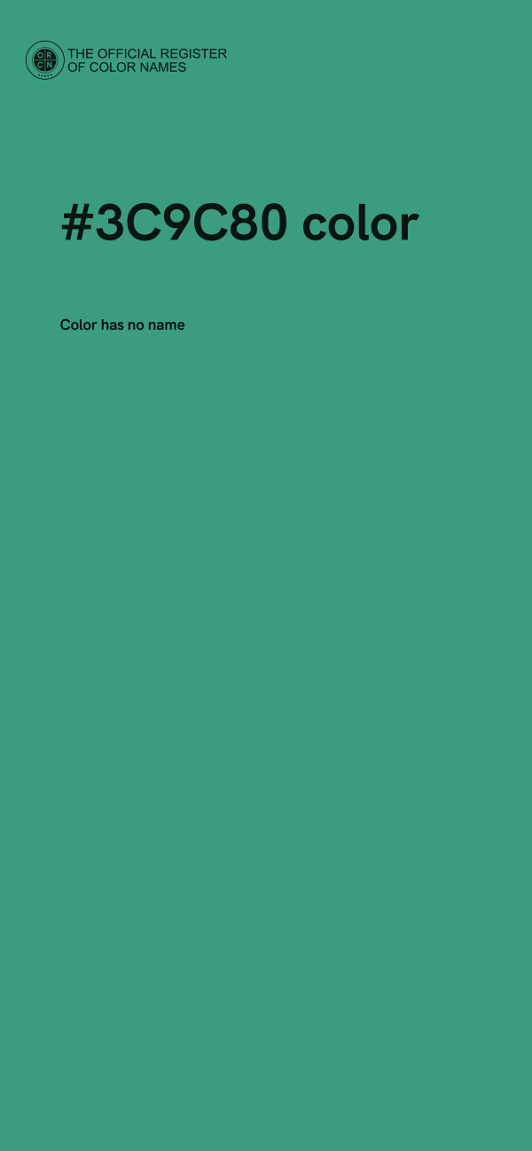 #3C9C80 color image