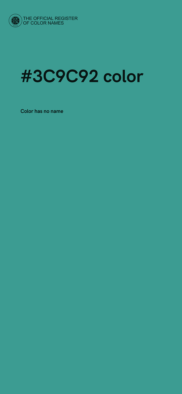 #3C9C92 color image