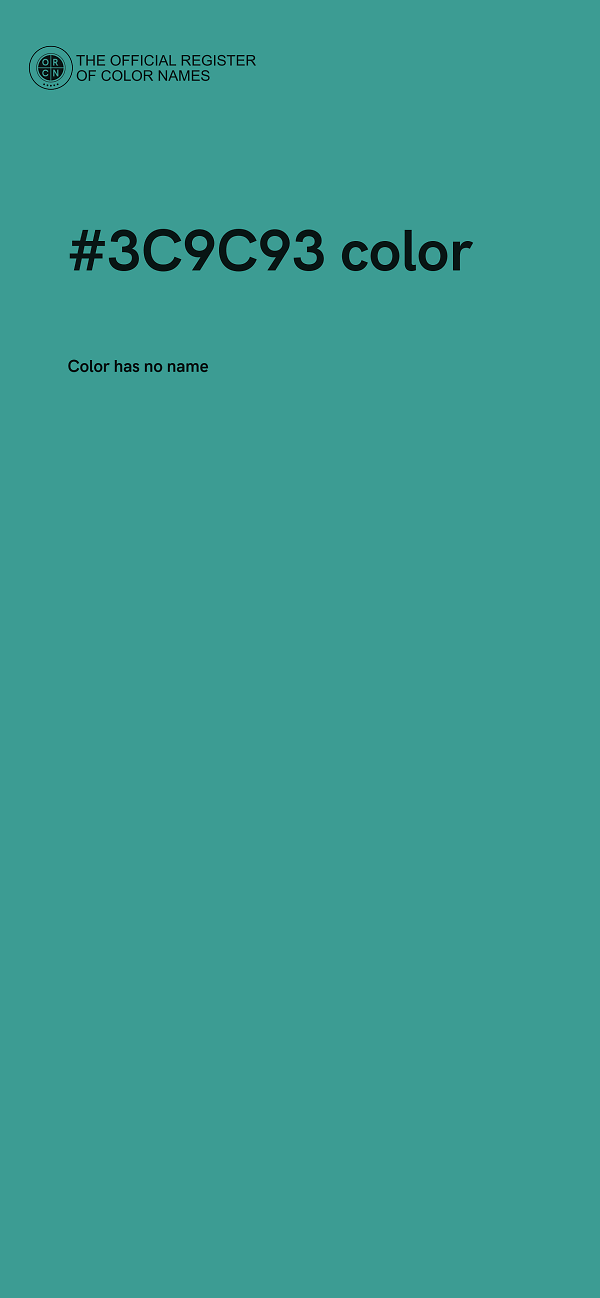 #3C9C93 color image
