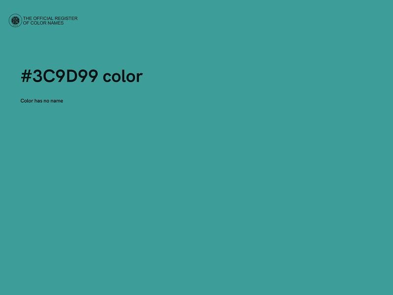 #3C9D99 color image