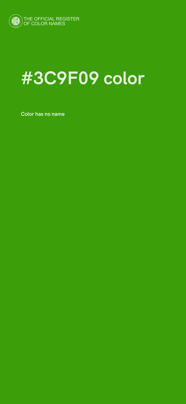 #3C9F09 color image