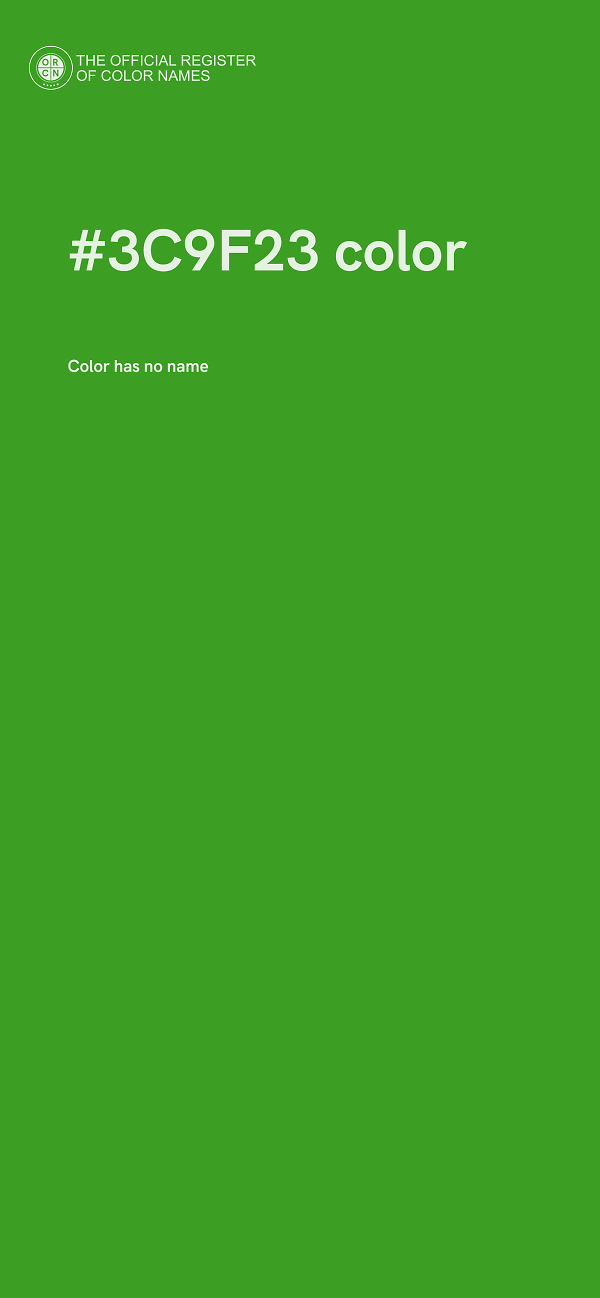 #3C9F23 color image