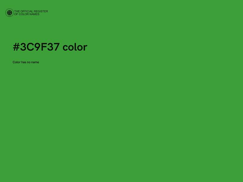 #3C9F37 color image