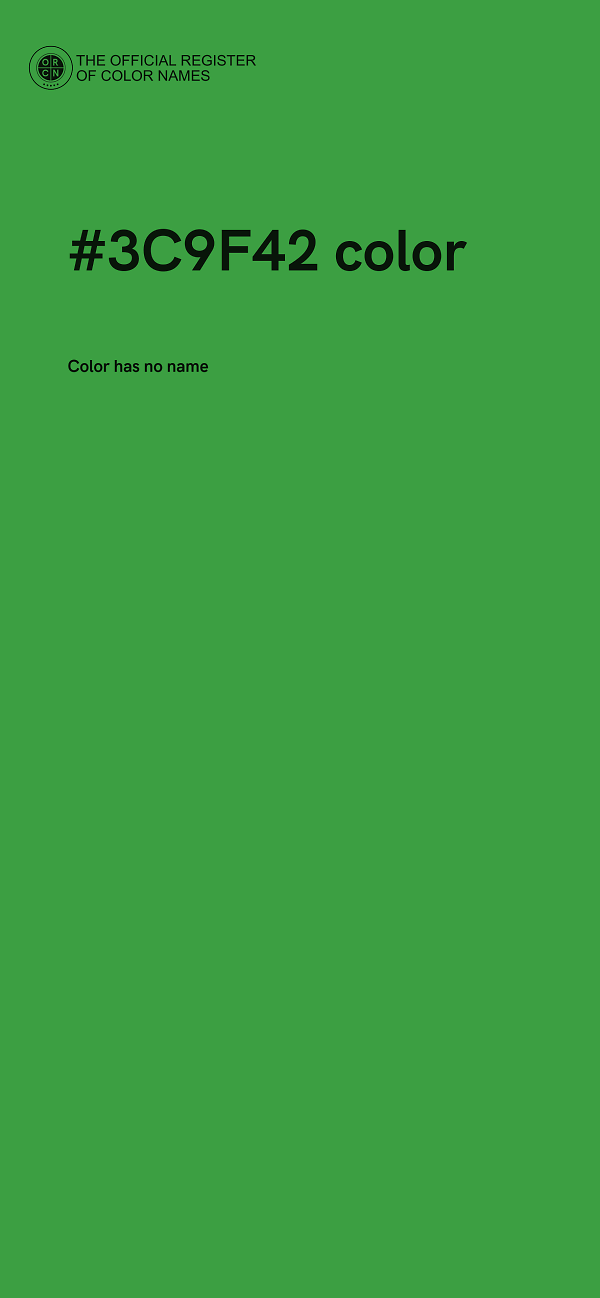 #3C9F42 color image