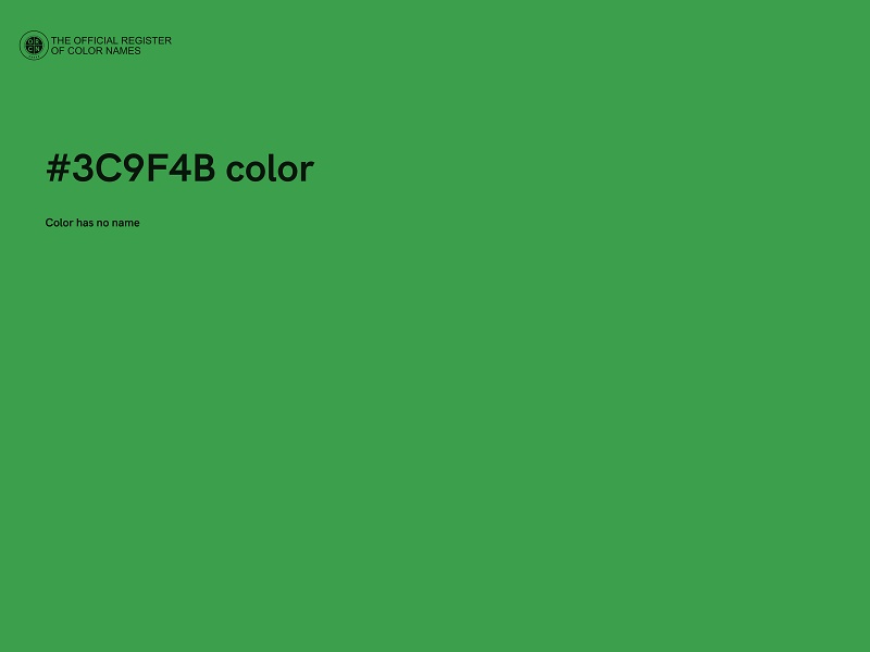 #3C9F4B color image