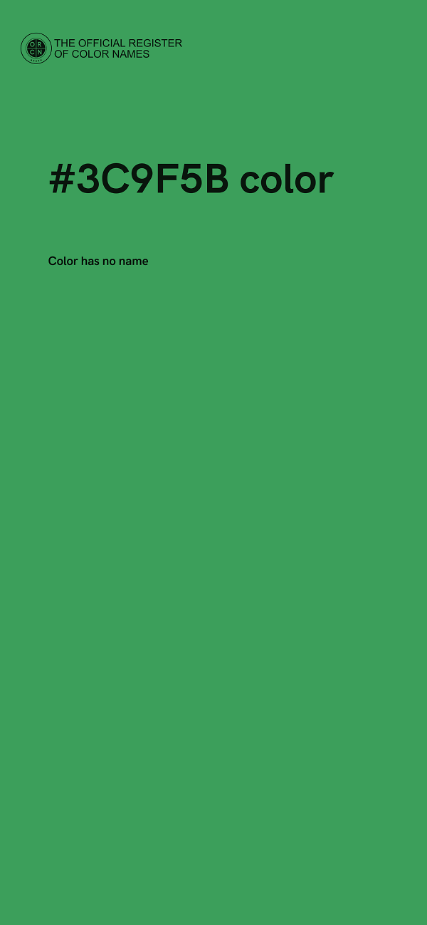 #3C9F5B color image